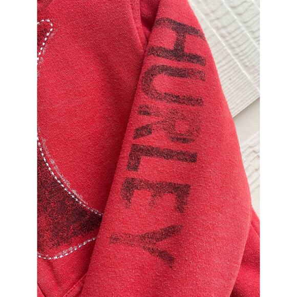 Hurley Boys red fleece zip hoodie 6 - Picture 5 of 5